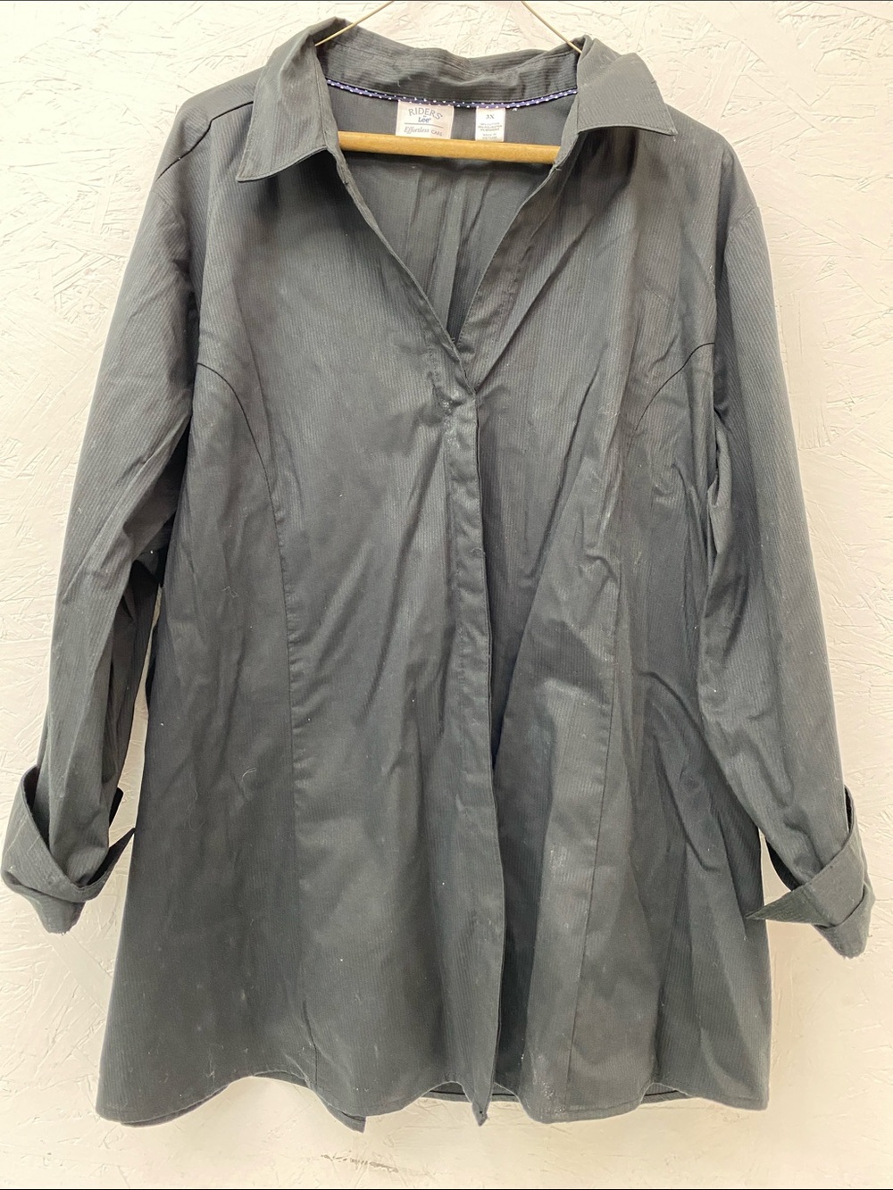 Riders Lee Black Button Up Shirt